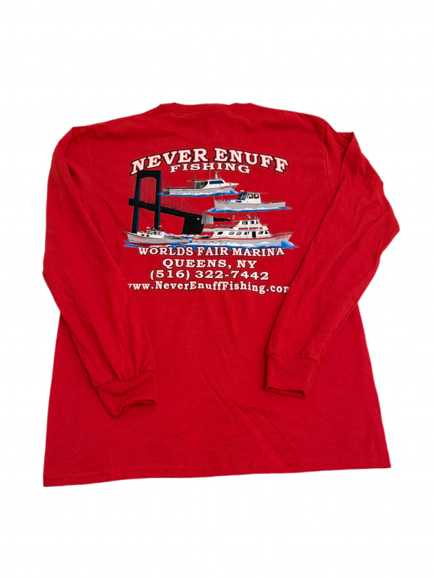 RED NEVER ENUFF LONG SLEEVE T-SHIRT